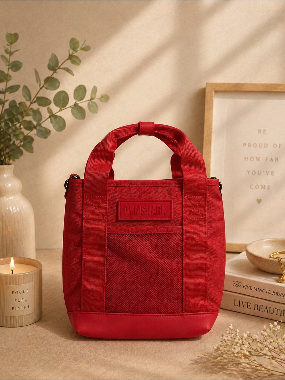Gymshark Everyday Mini Tote Bag Athletic Burgundy NEW